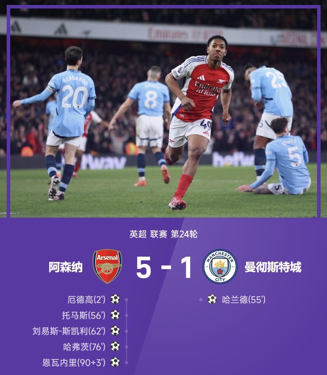 曼城客场三球完胜，抢占积分榜榜首
